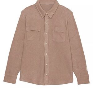 victoria secret (pink) tan / beige teddy shacket